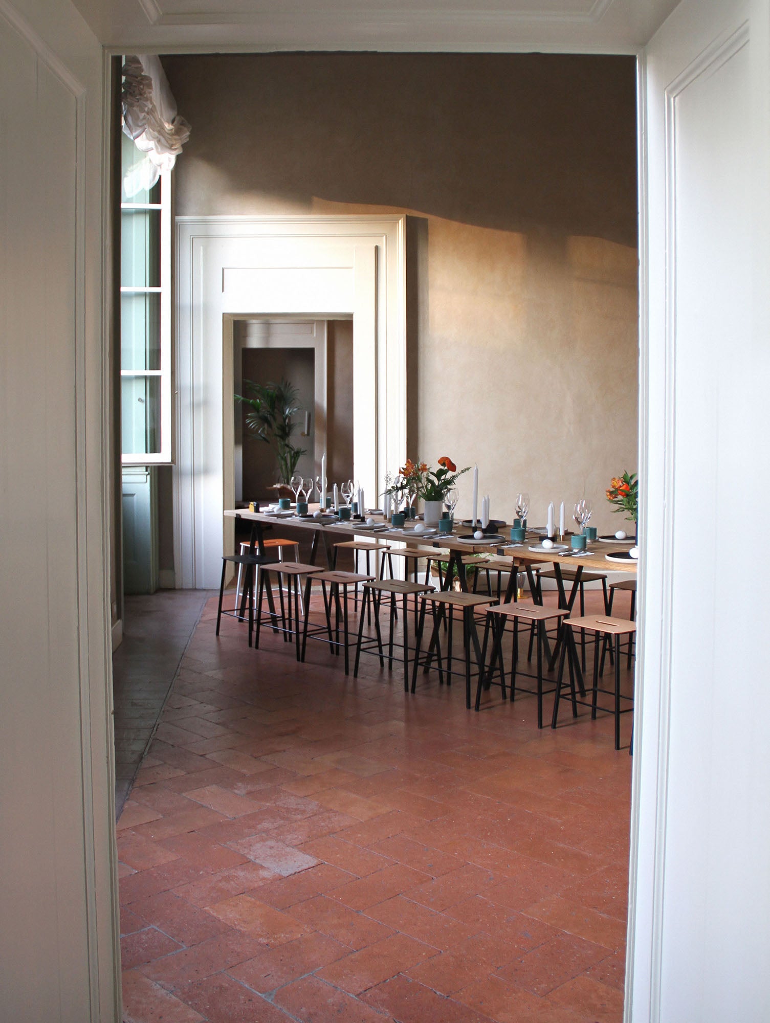 Adam Stool Leather by Frama