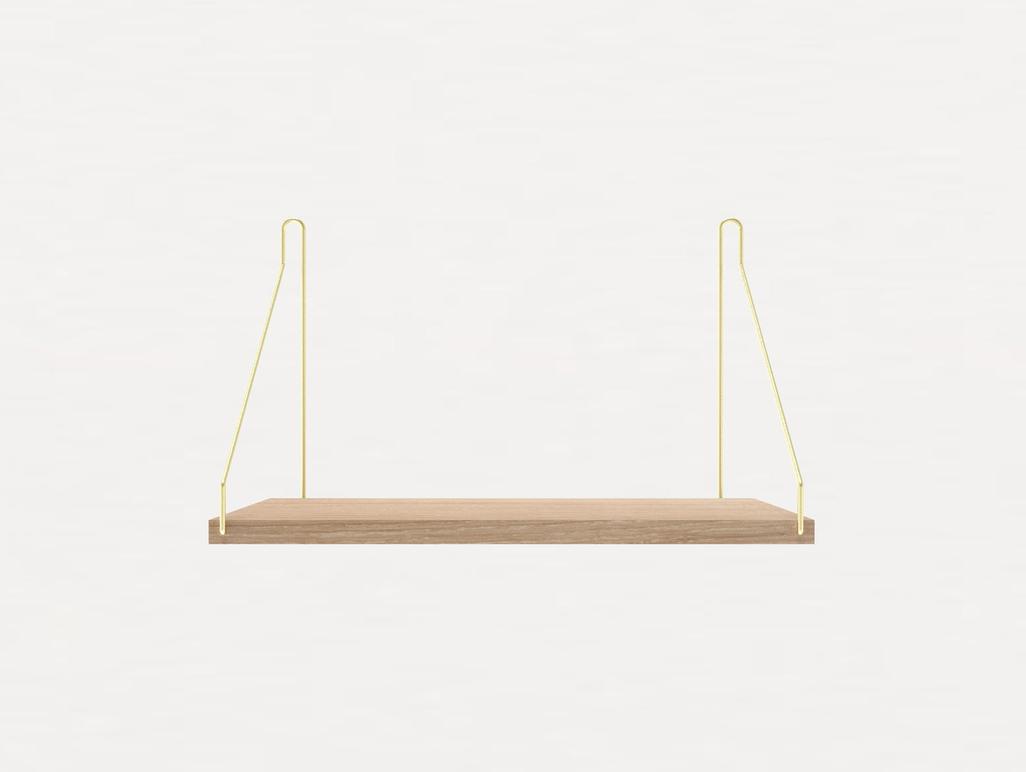 Shelf by Frama - D27 W40 / White Oiled Oak / Brass Brackets