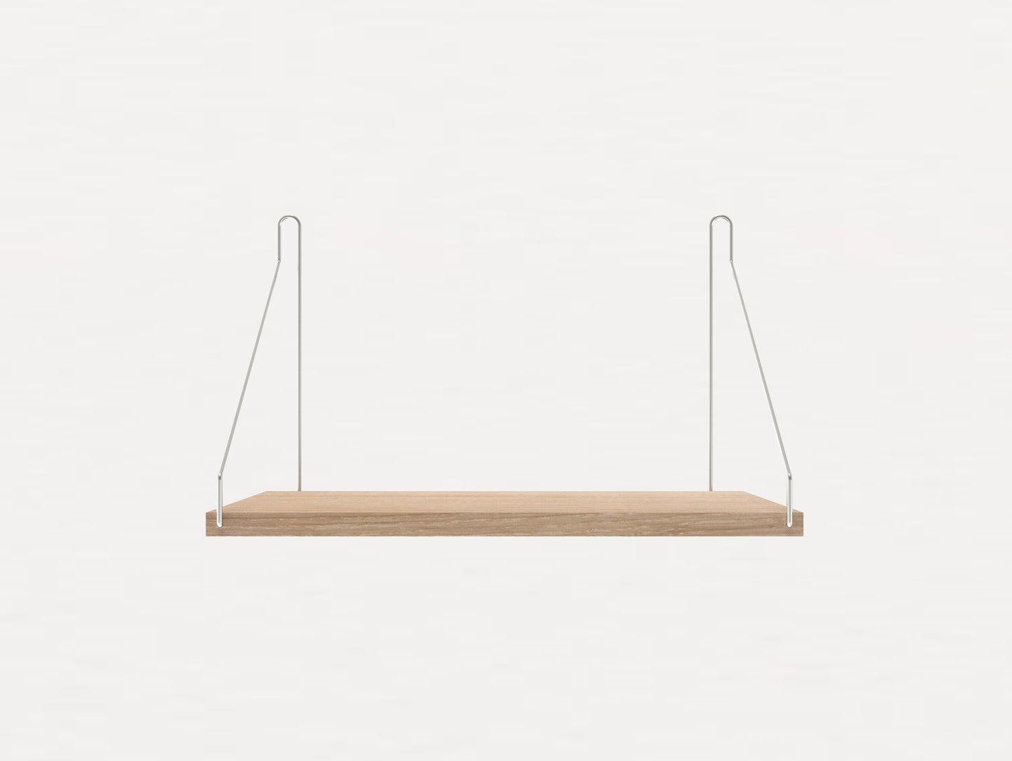 Shelf by Frama - D27 W40 / White Oiled Oak / Stainless Steel Brackets