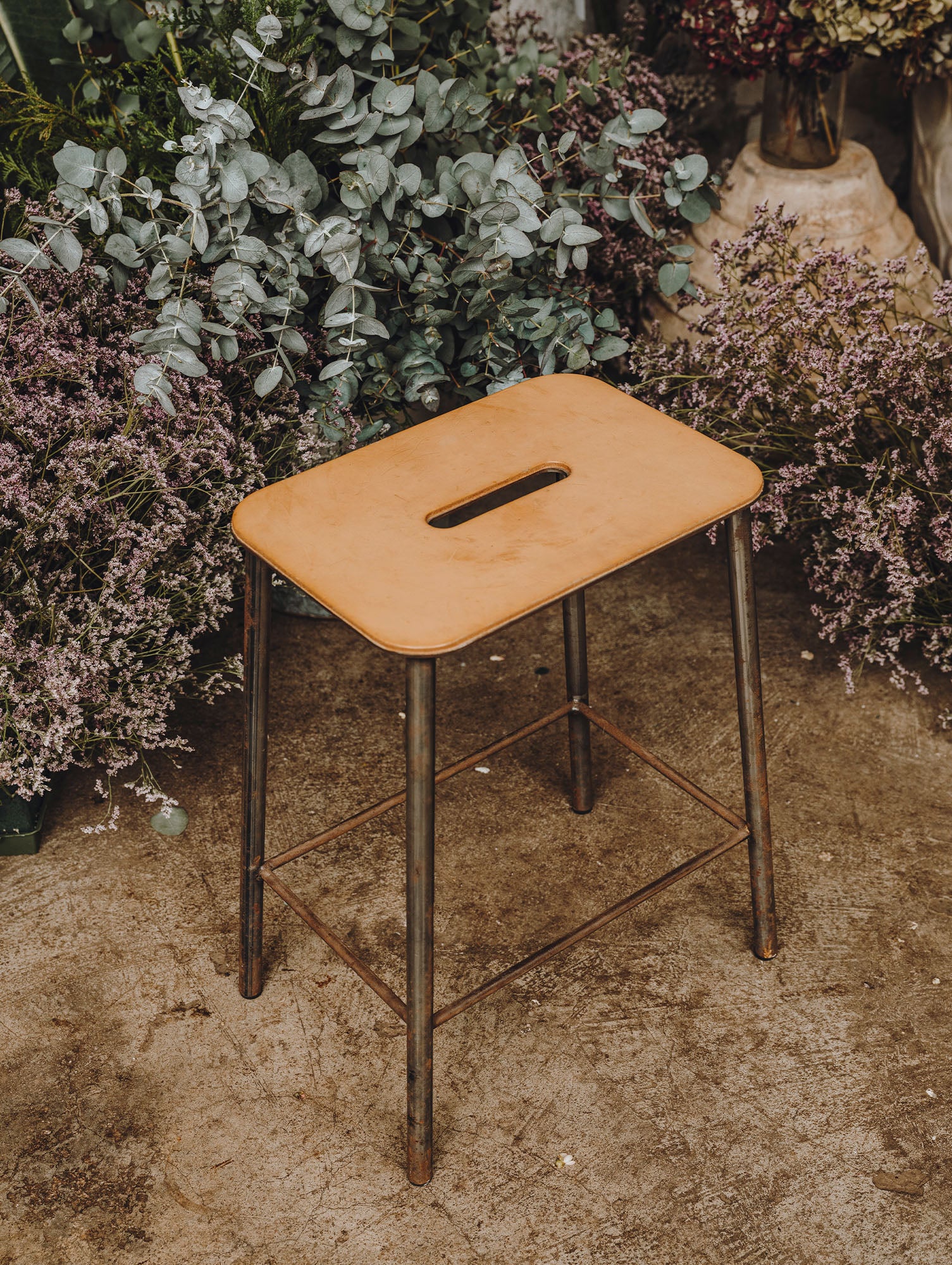 Adam Stool Leather by Frama
