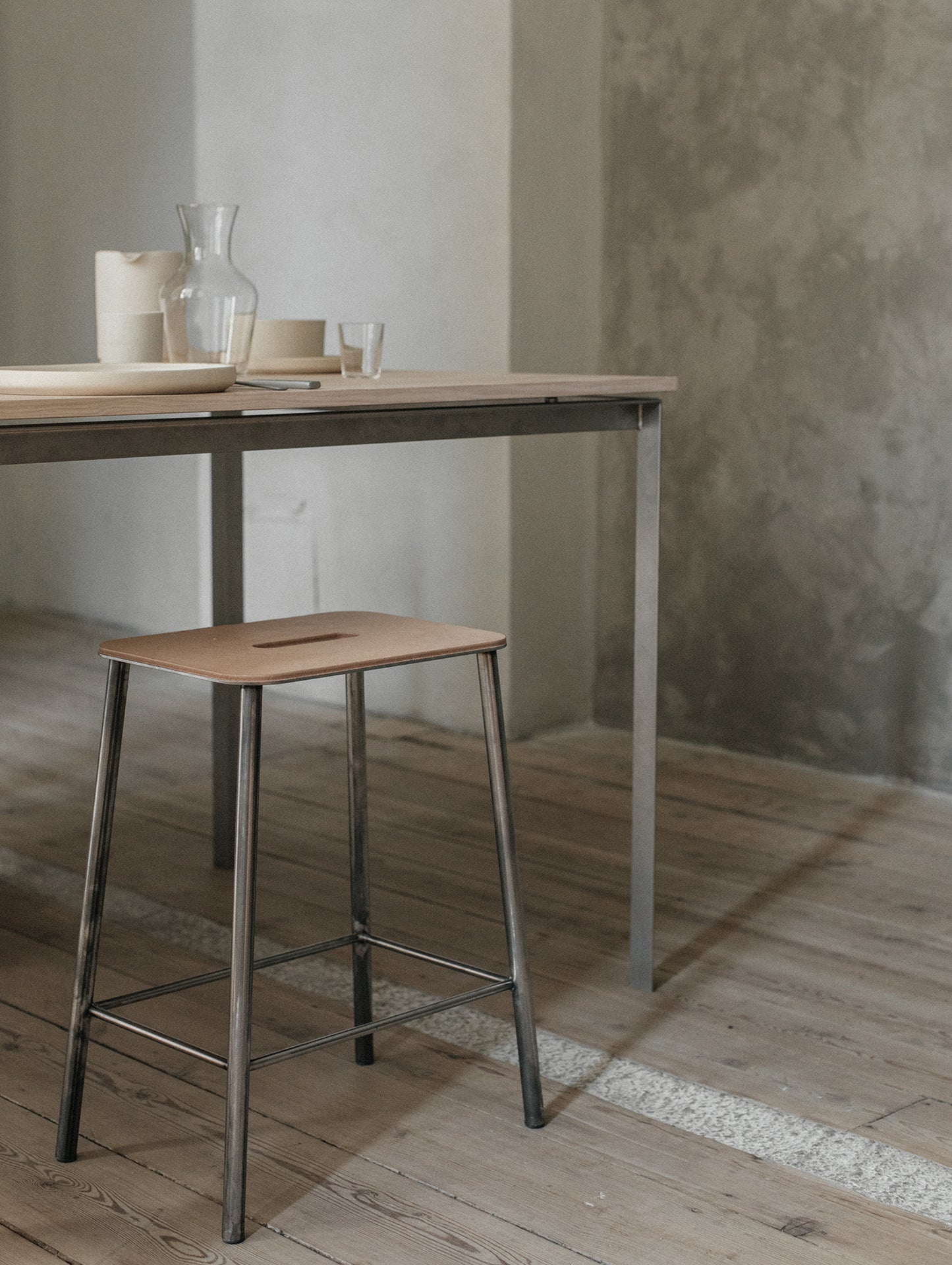 Adam Stool Leather by Frama