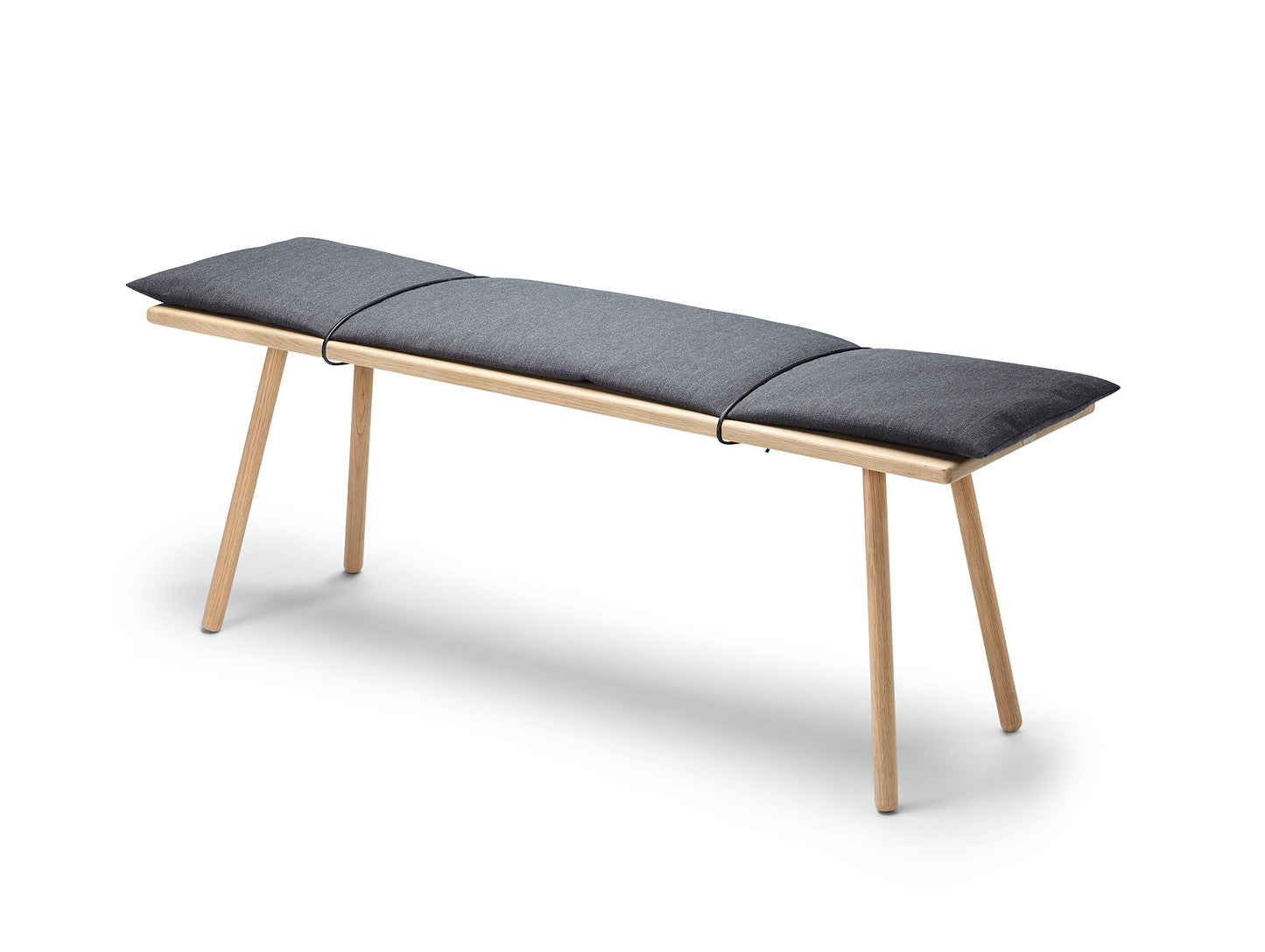 Georg Bench / Untreated Oak / Dark Grey Wool by Skagerak