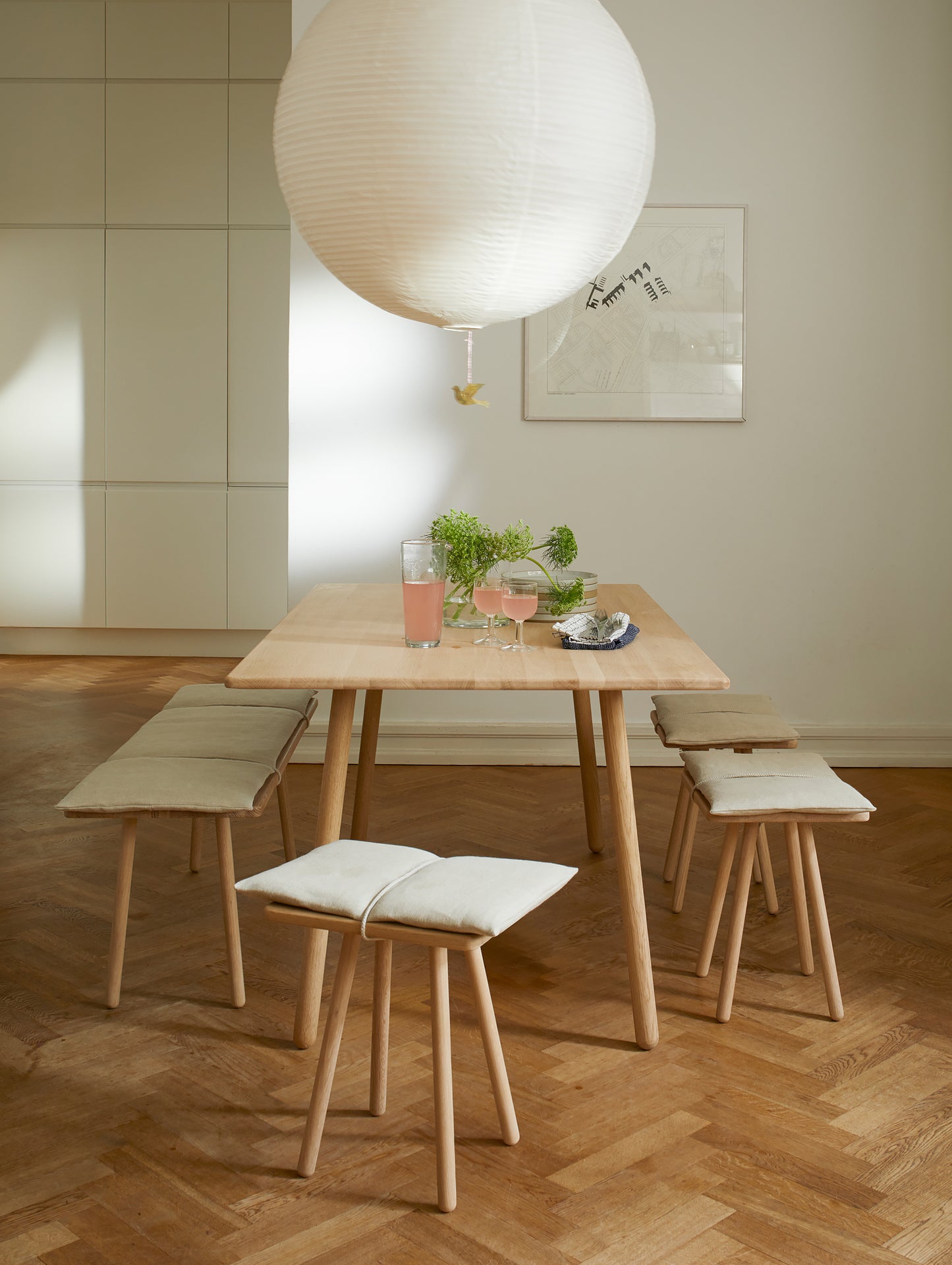 Georg Bench / Untreated Oak / Linen by Skagerak