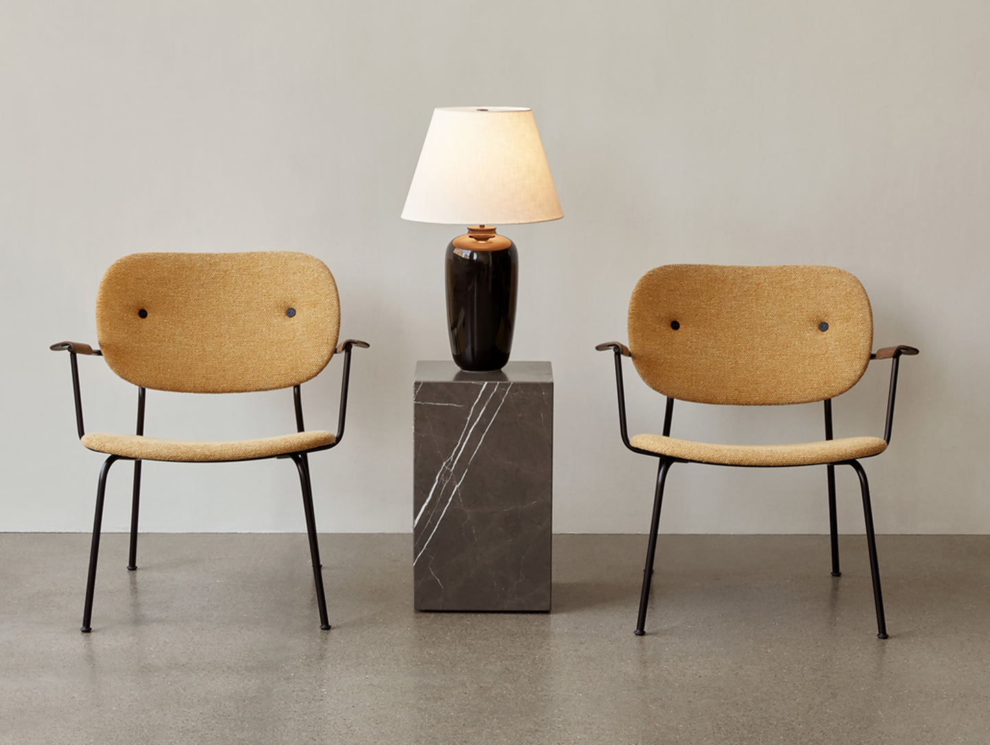 Plinth Tall - Grey Kendzo Marble - Menu