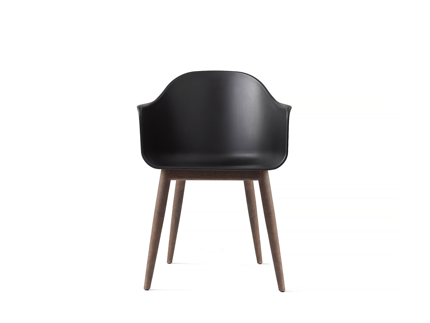 Harbour Chair, Dark Stained Oak Base, Black Shell