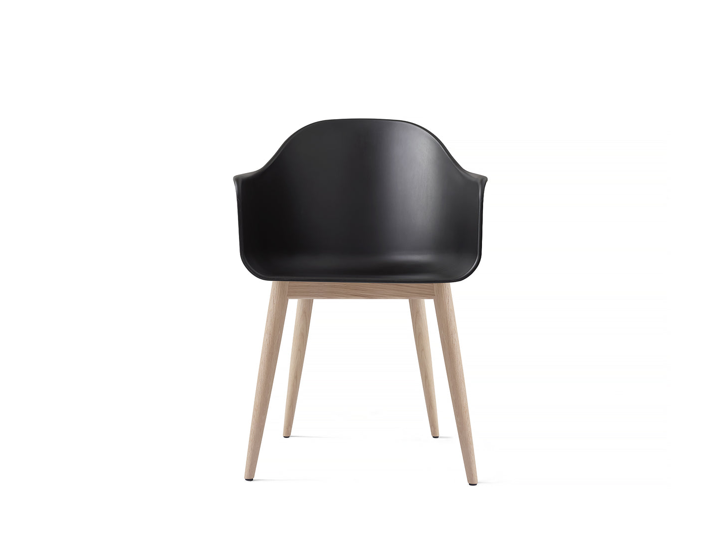 Harbour Chair, Natural Oak Base, Black Shell