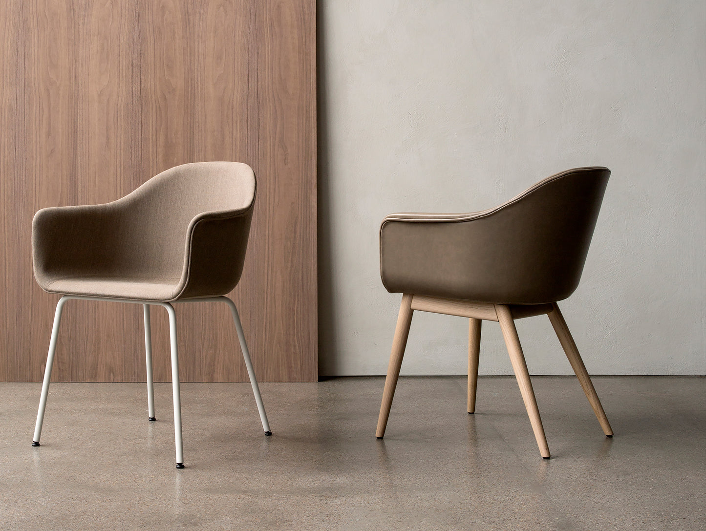 Harbour Chair, Natural Oak Base, Stone Dakar Leather