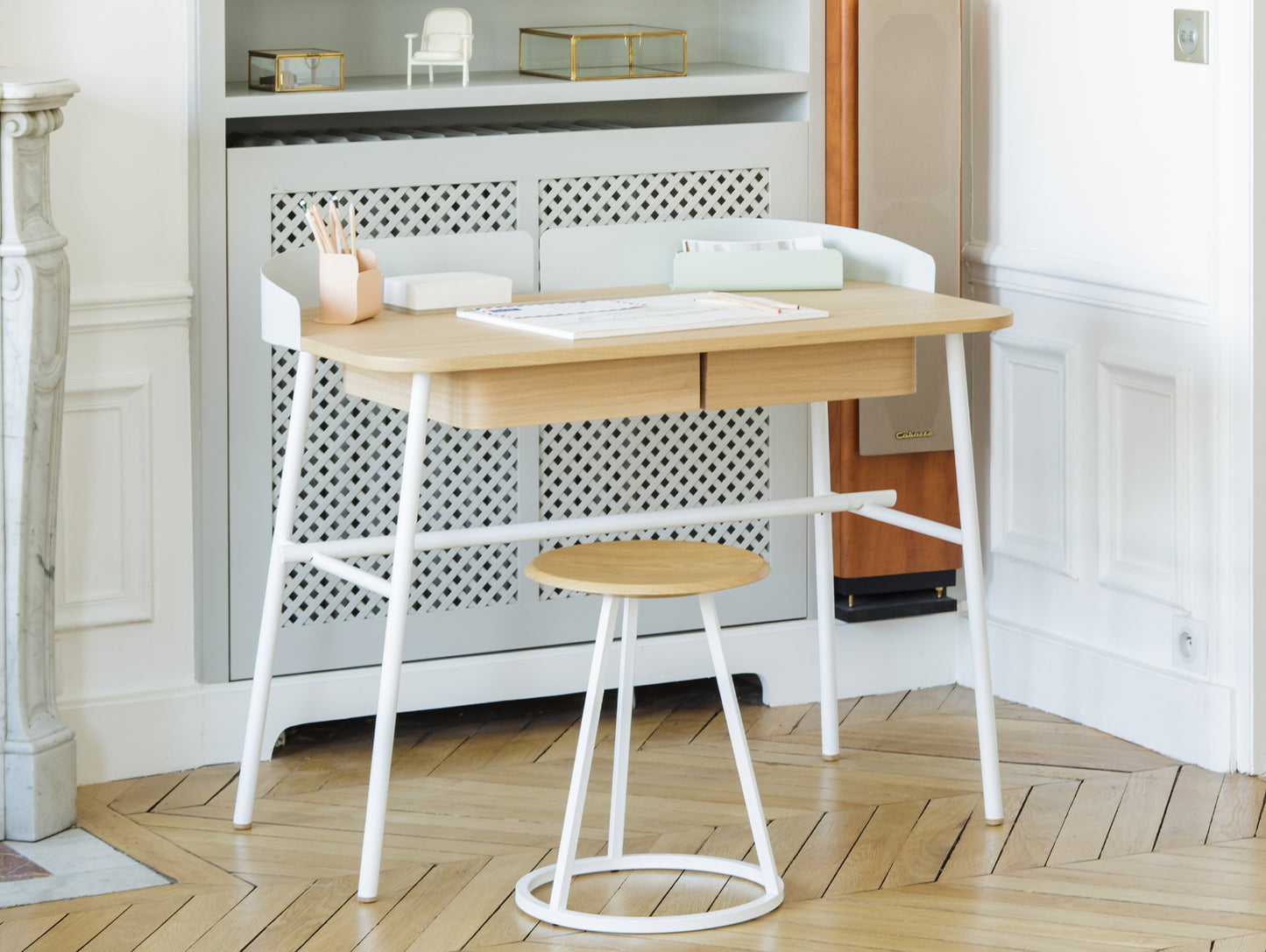 Victor Bureau/Desk by Hartô - White/Oak  