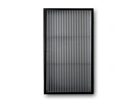 Haze Wall Cabinet - Black / Reeded Glass