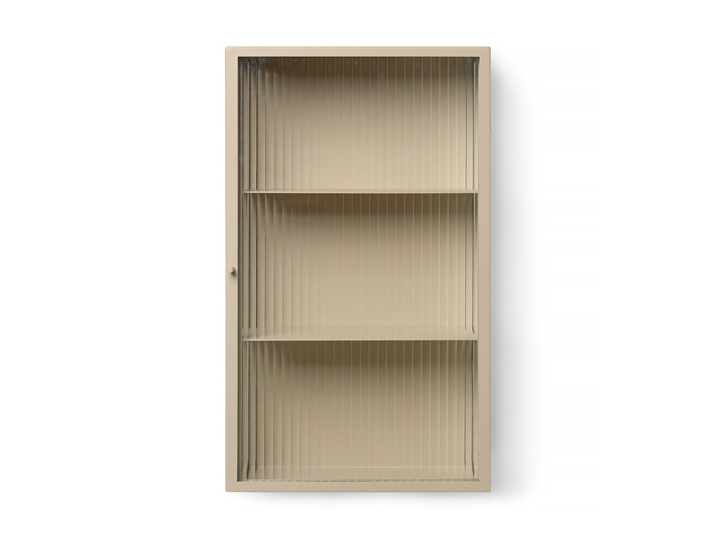 Haze Wall Cabinet - Cashmere / Ripple Glass