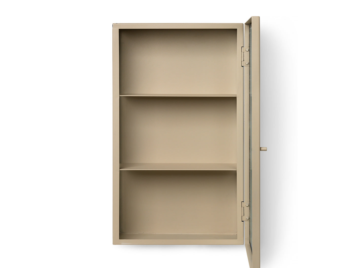 Haze Wall Cabinet - Cashmere / Ripple Glass
