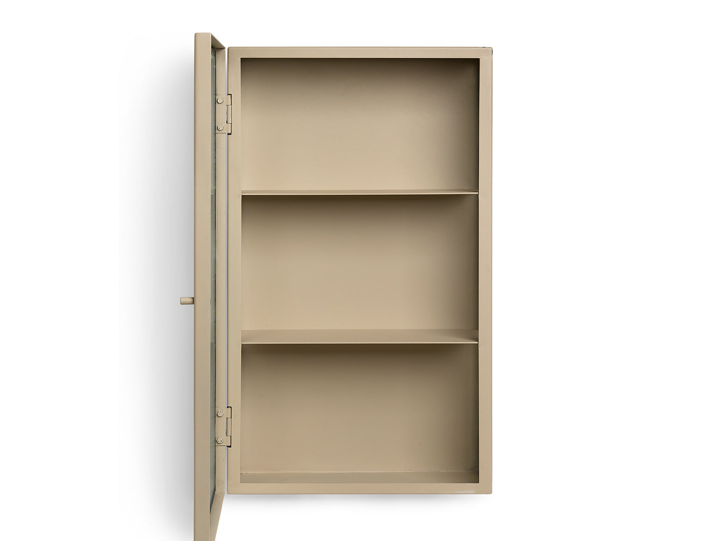 Haze Wall Cabinet - Cashmere / Ripple Glass
