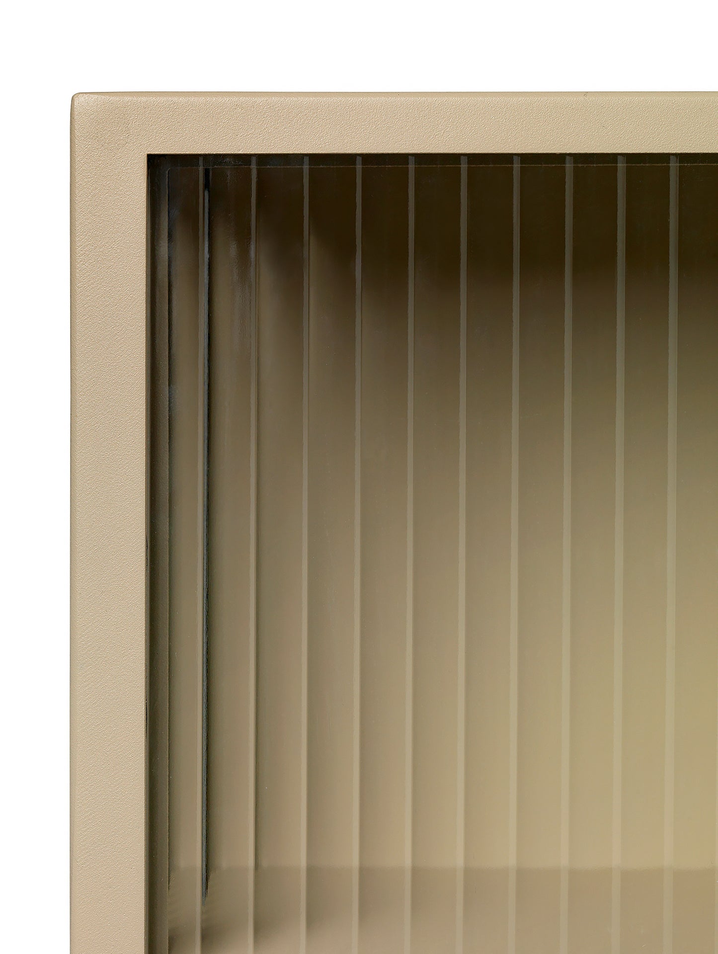 Haze Wall Cabinet - Cashmere / Ripple Glass
