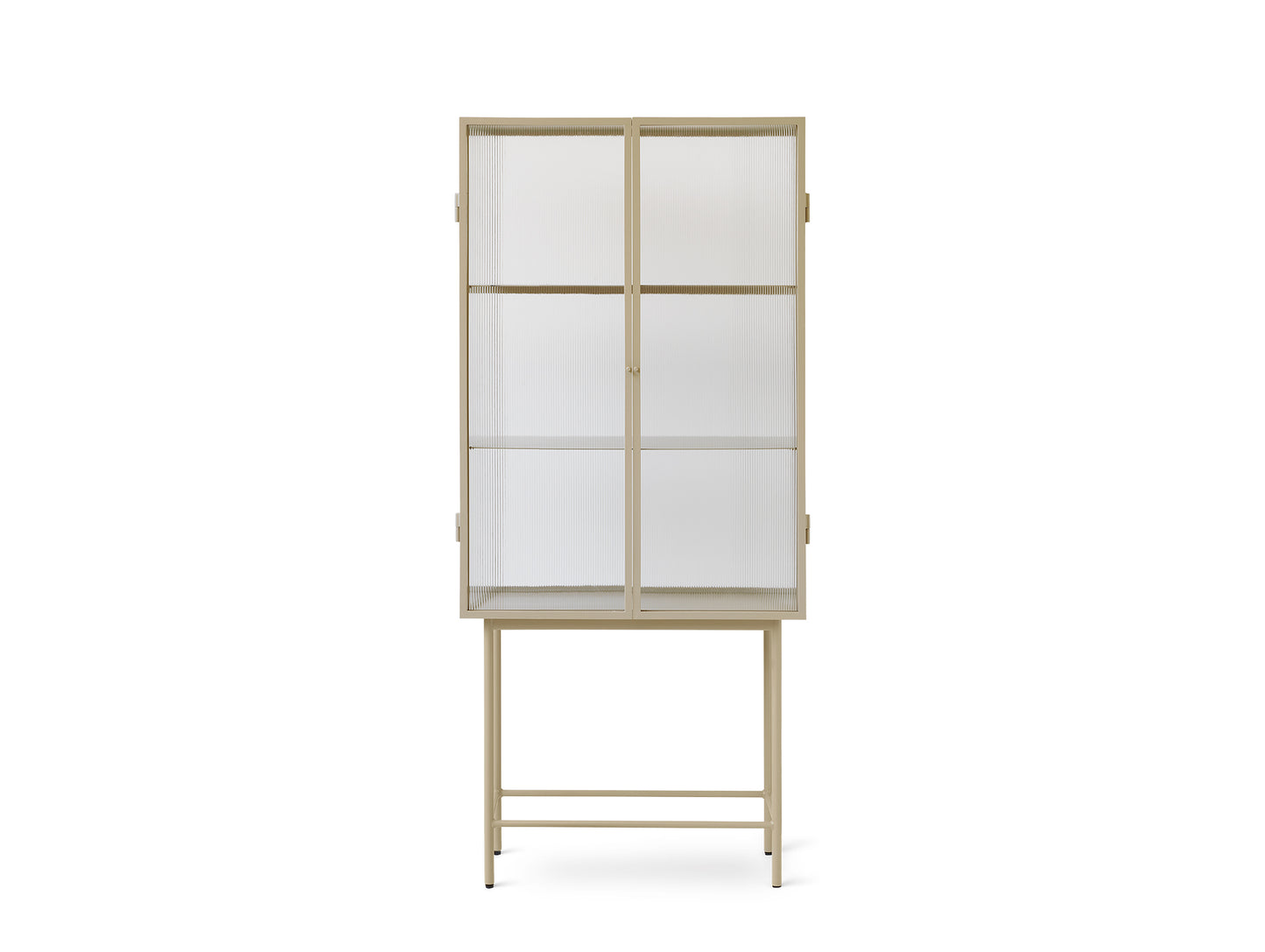 Haze Vitrine by Ferm Living - Cashmere / Reeded Glass