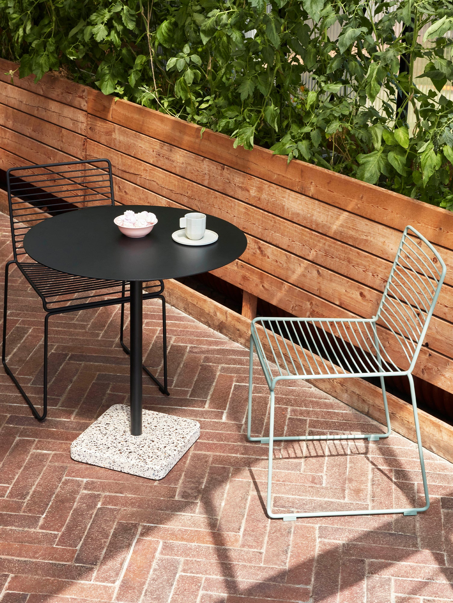 Hee Dining Chairs by HAY - Fall Green and Black