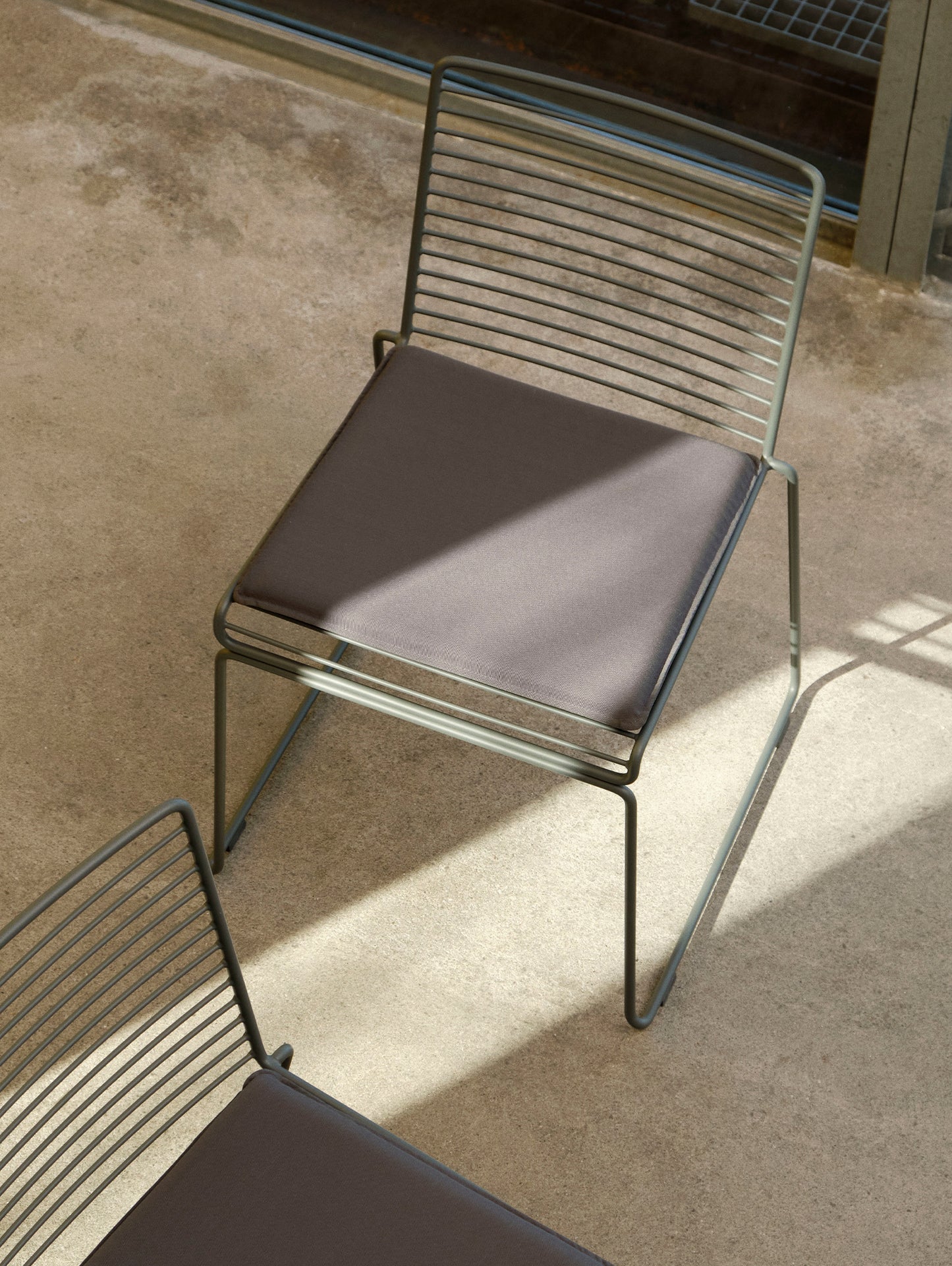 Hee Dining Chair Seat Cushion by HAY - Anthracite Olefin