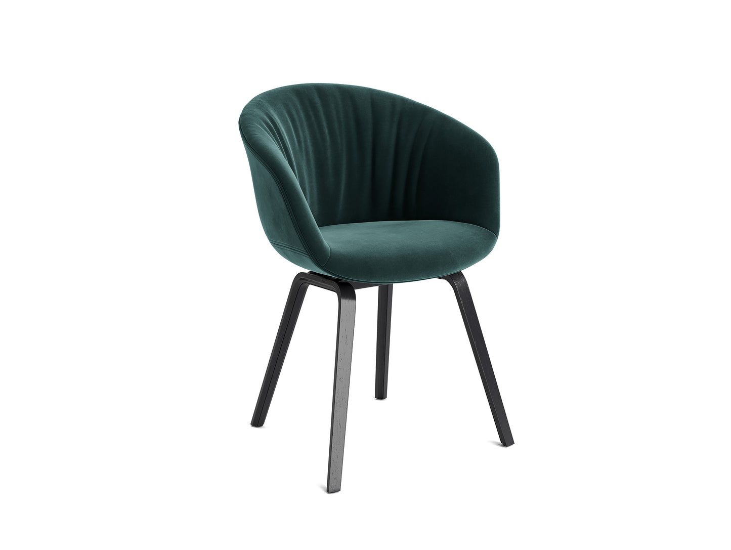 HAY AAC 23 Dining Chair - Ice Evergreen with Black Lacquered Oak Base