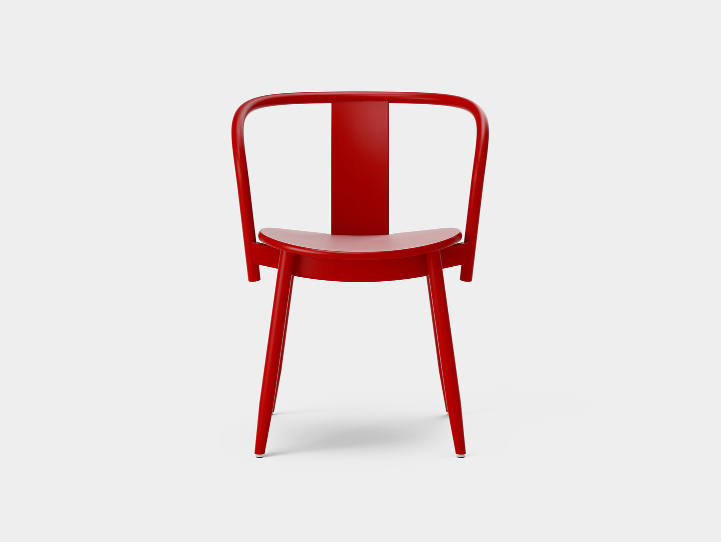 Icha Chair in Red Lacquered Beech by Massproductions