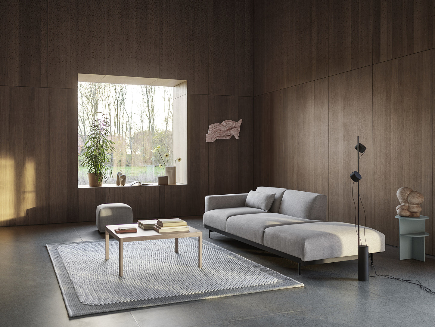 Workshop Coffee Table by Muuto - 86 x 86 cm / Lacquered Oak