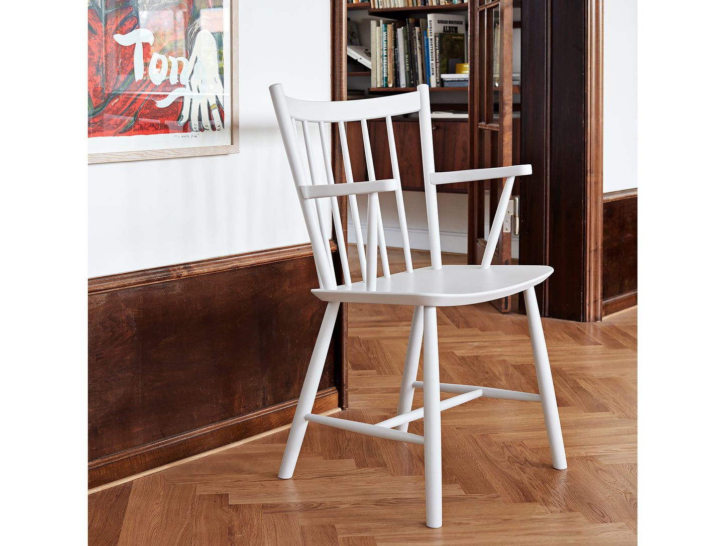 White Painted Beech J42 chair by HAY