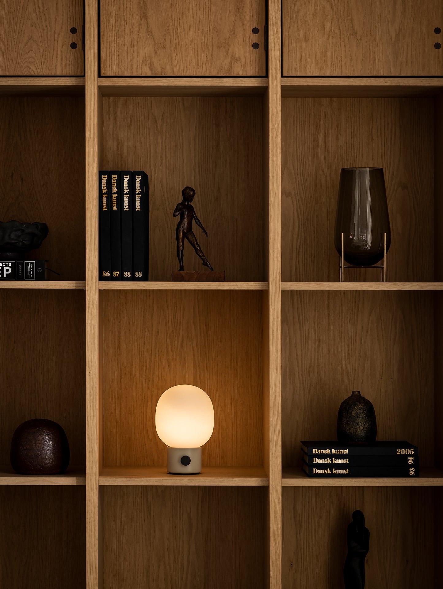Alabaster White JWDA Portable Table Lamp by Menu