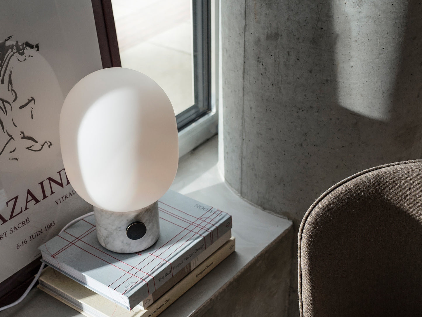 JWDA Marble Lamp by Menu - Carrara Marble