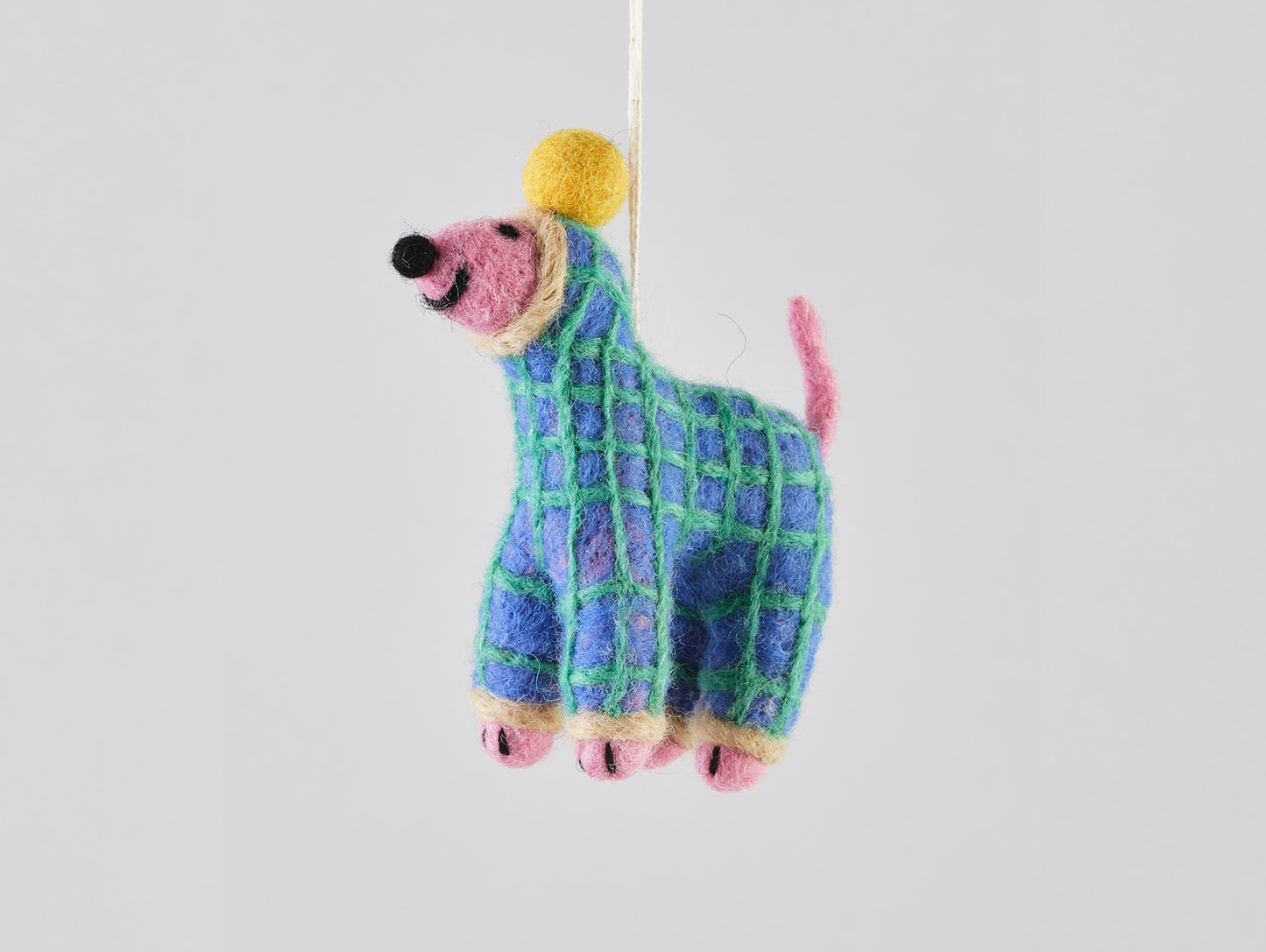 Jayla Dog Felted Hanging Decorations by Wrap Stationery