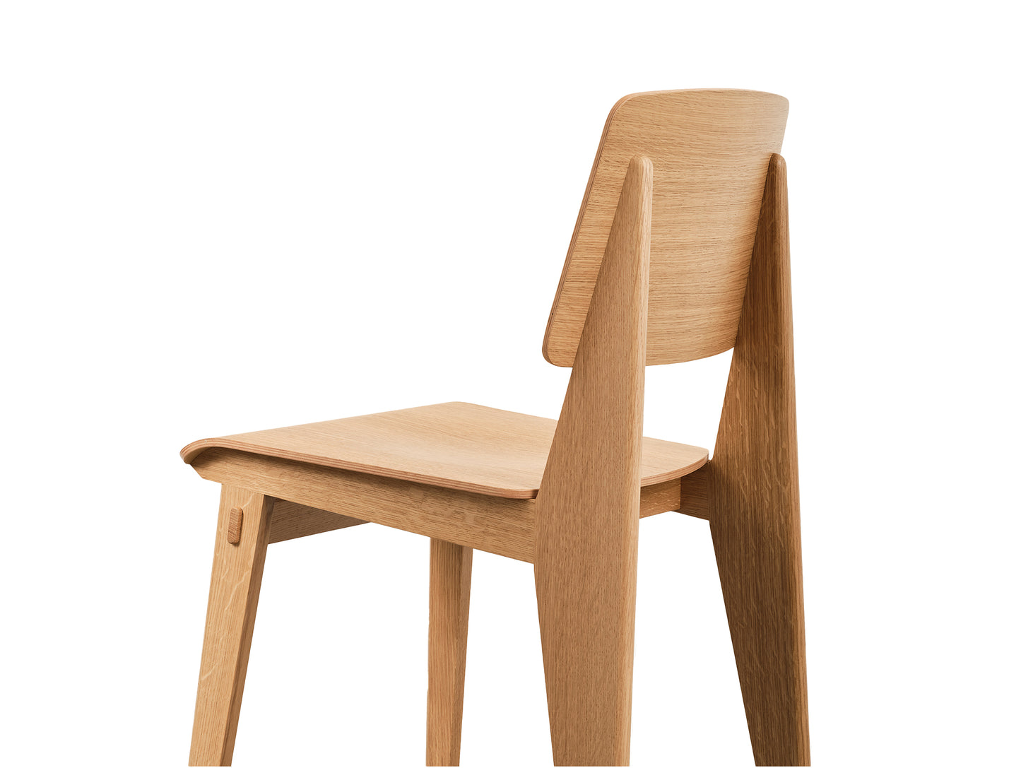 Jean Prouvé Chaise Tout Bois by Vitra - Clear Lacquered Natural Oak