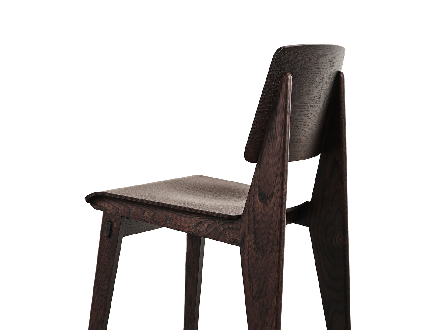 Jean Prouvé Chaise Tout Bois by Vitra - Dark Stained Oak