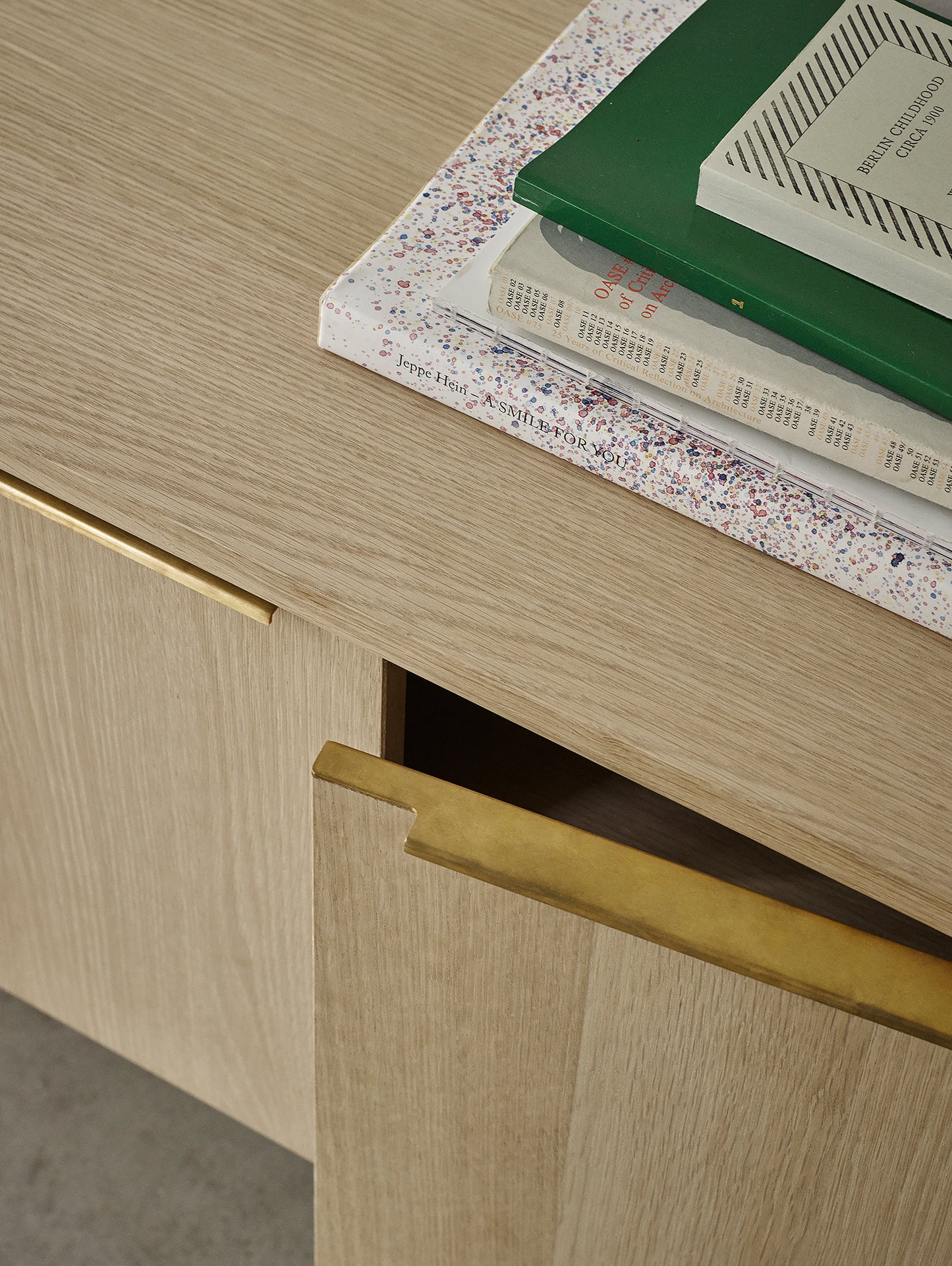 Jut Cabinet with Oiled Oak Top by Skagerak