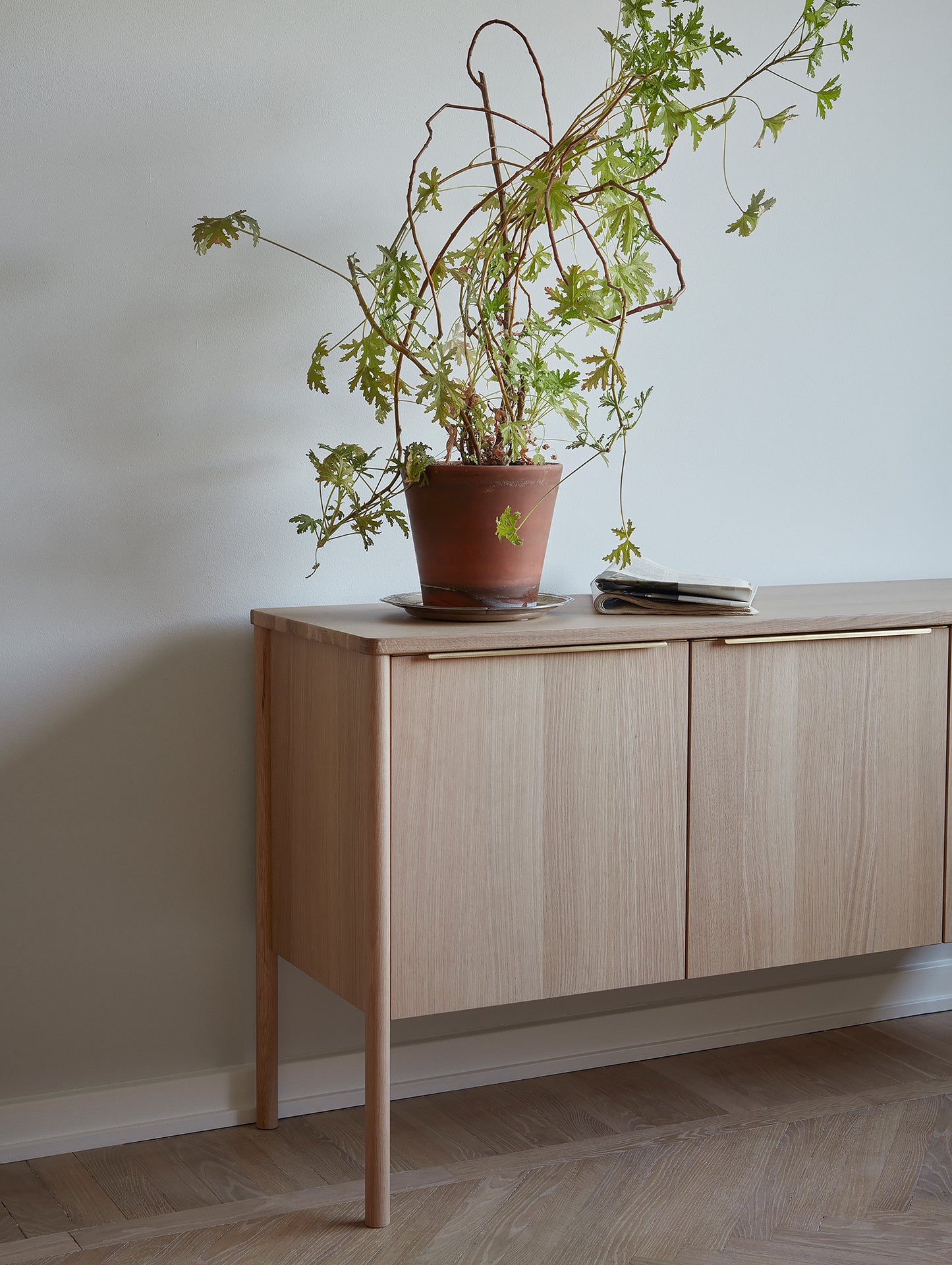 Jut Cabinet with Oiled Oak Top by Skagerak