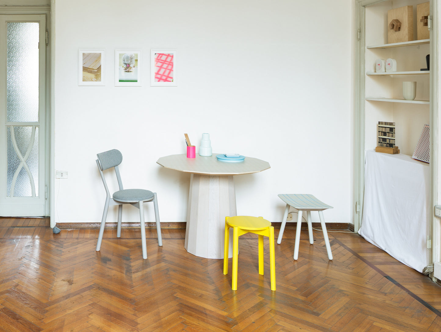 Colour Wood Dining Table