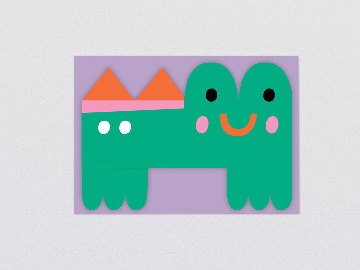 'Croc' Fold Out Greetings Card by Wrap Stationery