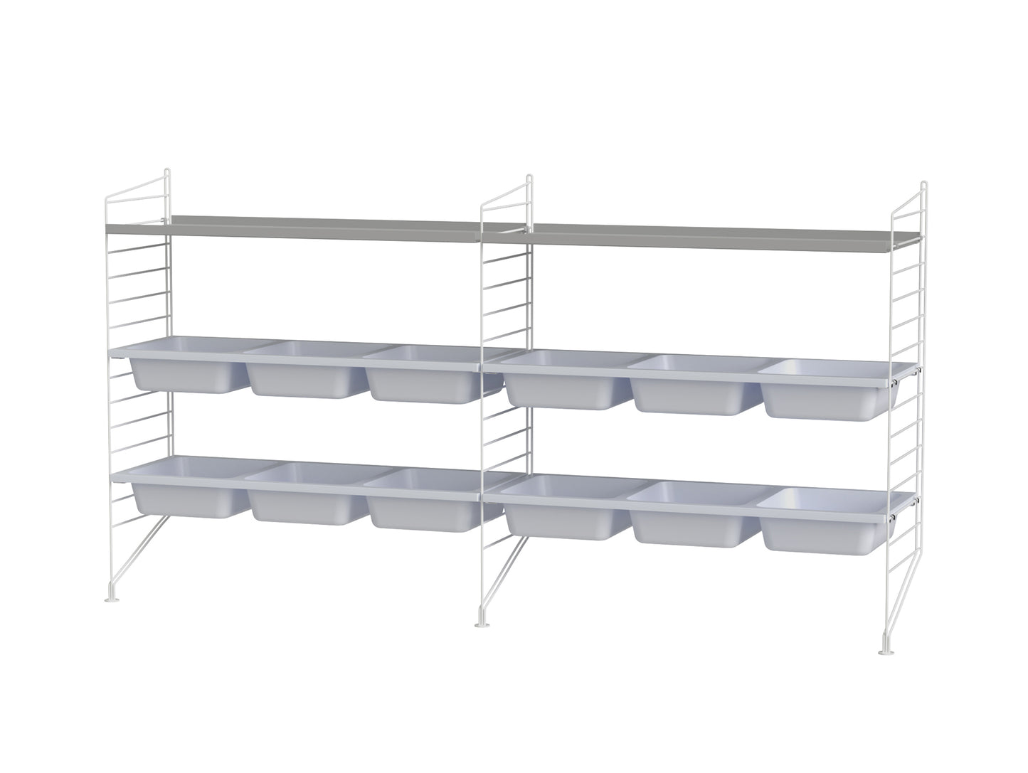 Kids Room Combination F by String - grey / white panels
