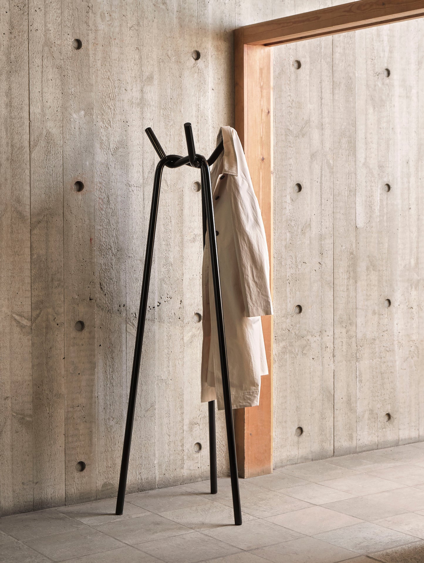 Black Knit Coat Stand by HAY