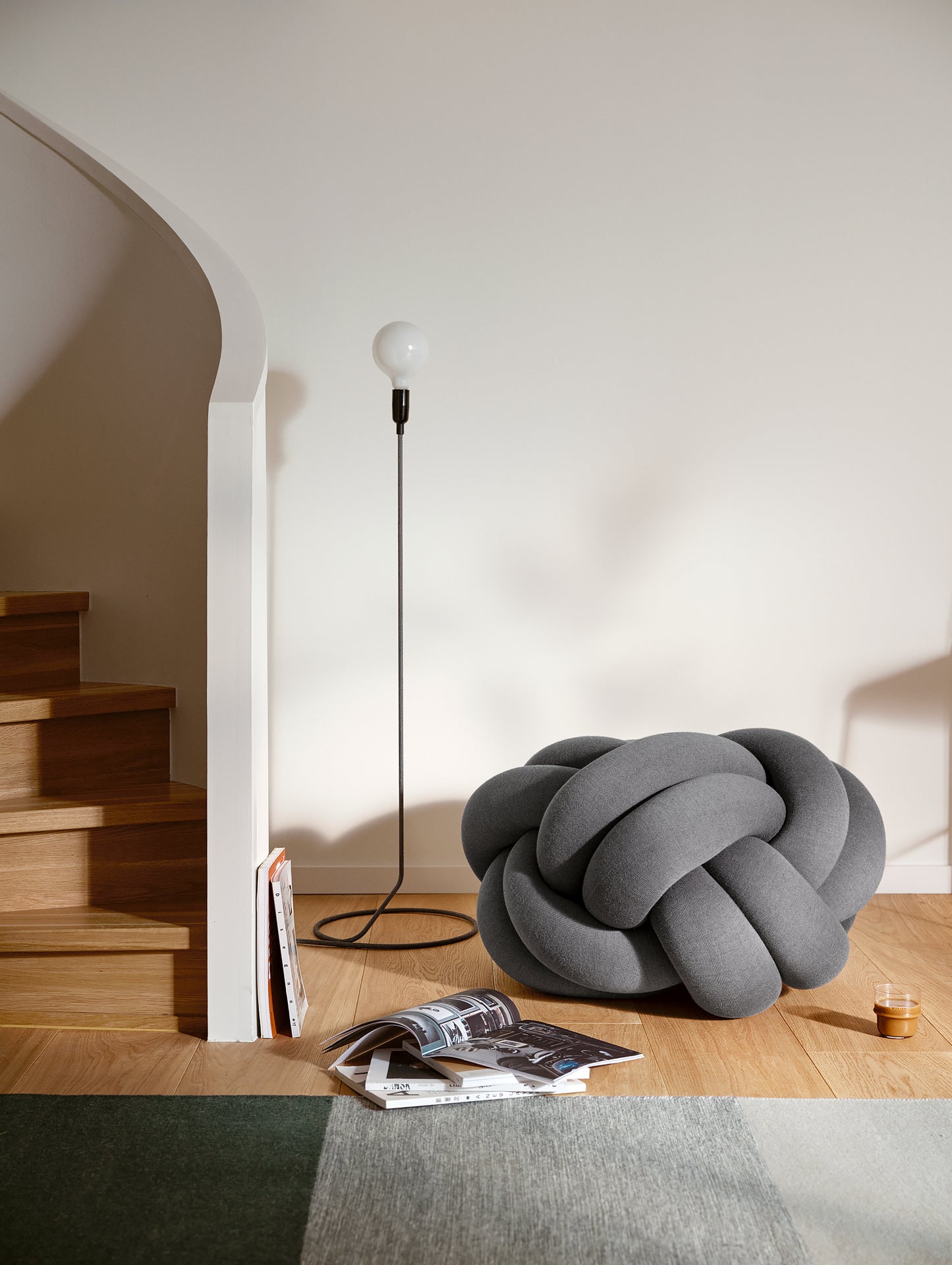 Grey Knot Seat Cushion XL by Design House Stockholm