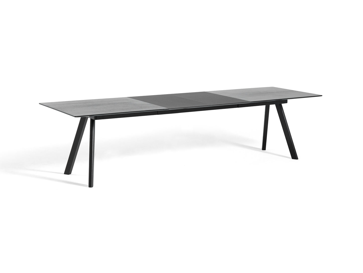 CPH30 Extendable Dining Table by HAY - L200 cm / 2 Leaves /  Black Oak Veneer Tabletop with Black Lacquered Oak Base