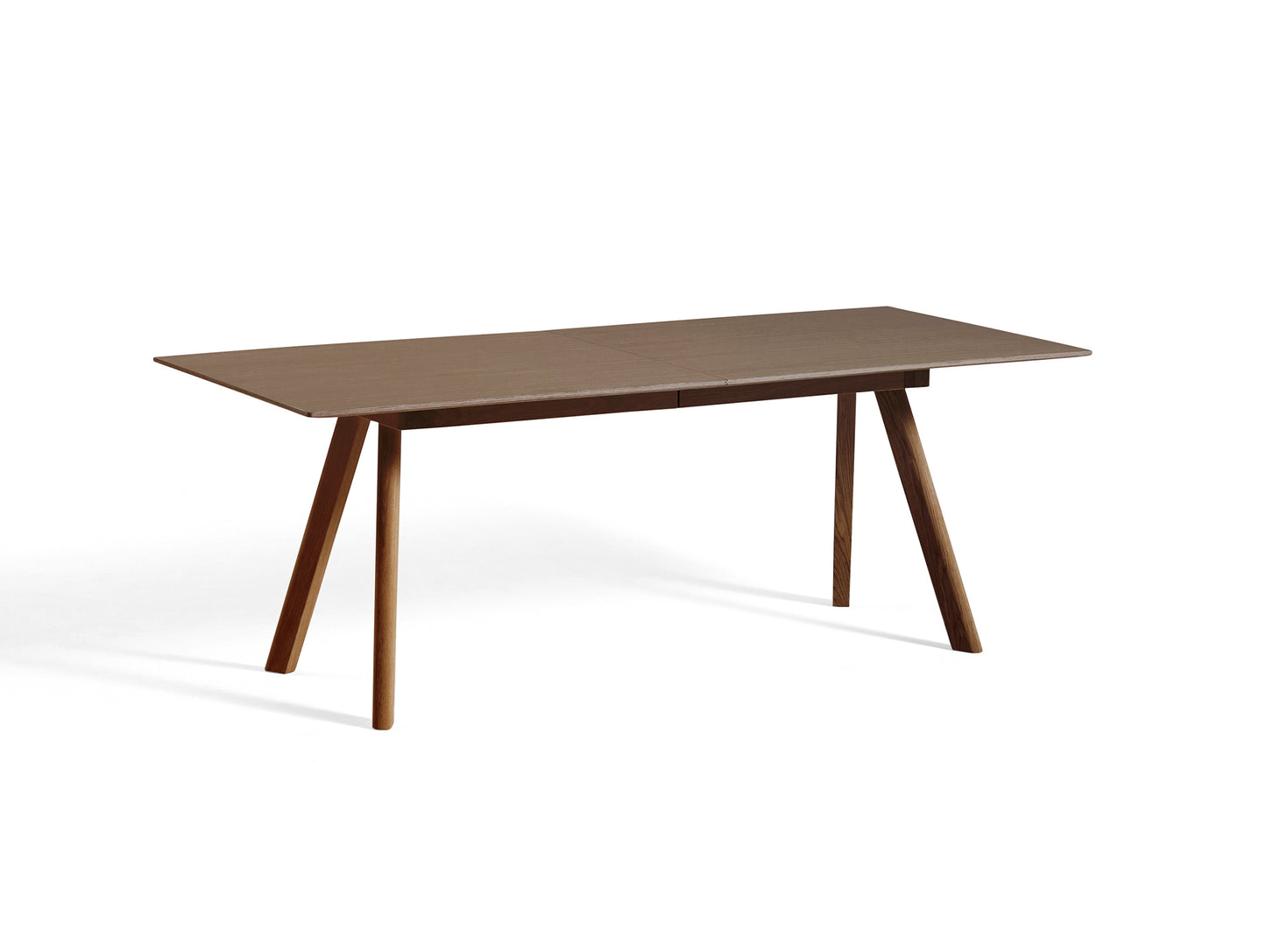 CPH30 Extendable Dining Table by HAY - L200 cm / Walnut Veneer Tabletop with Lacquered Walnut Base