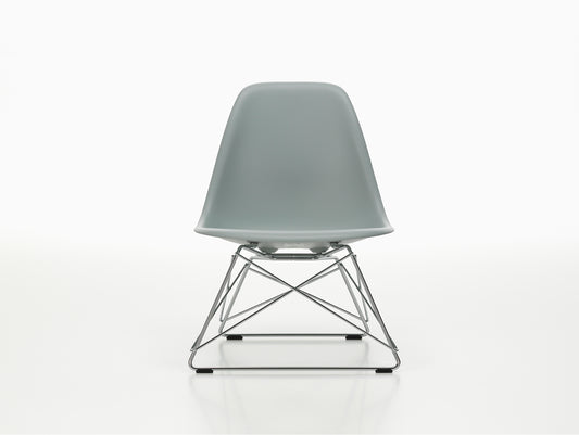 Eames LSR Plastic Side Chair by Vitra - Light Grey / Chrome Wire Base