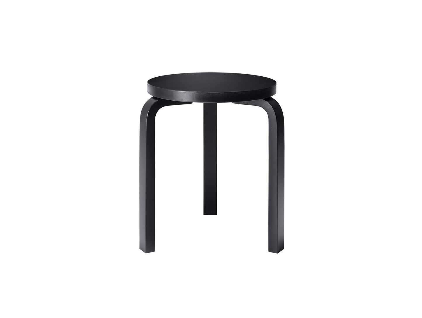Alvar Aalto Stool 60 by Artek - Black Lacquered