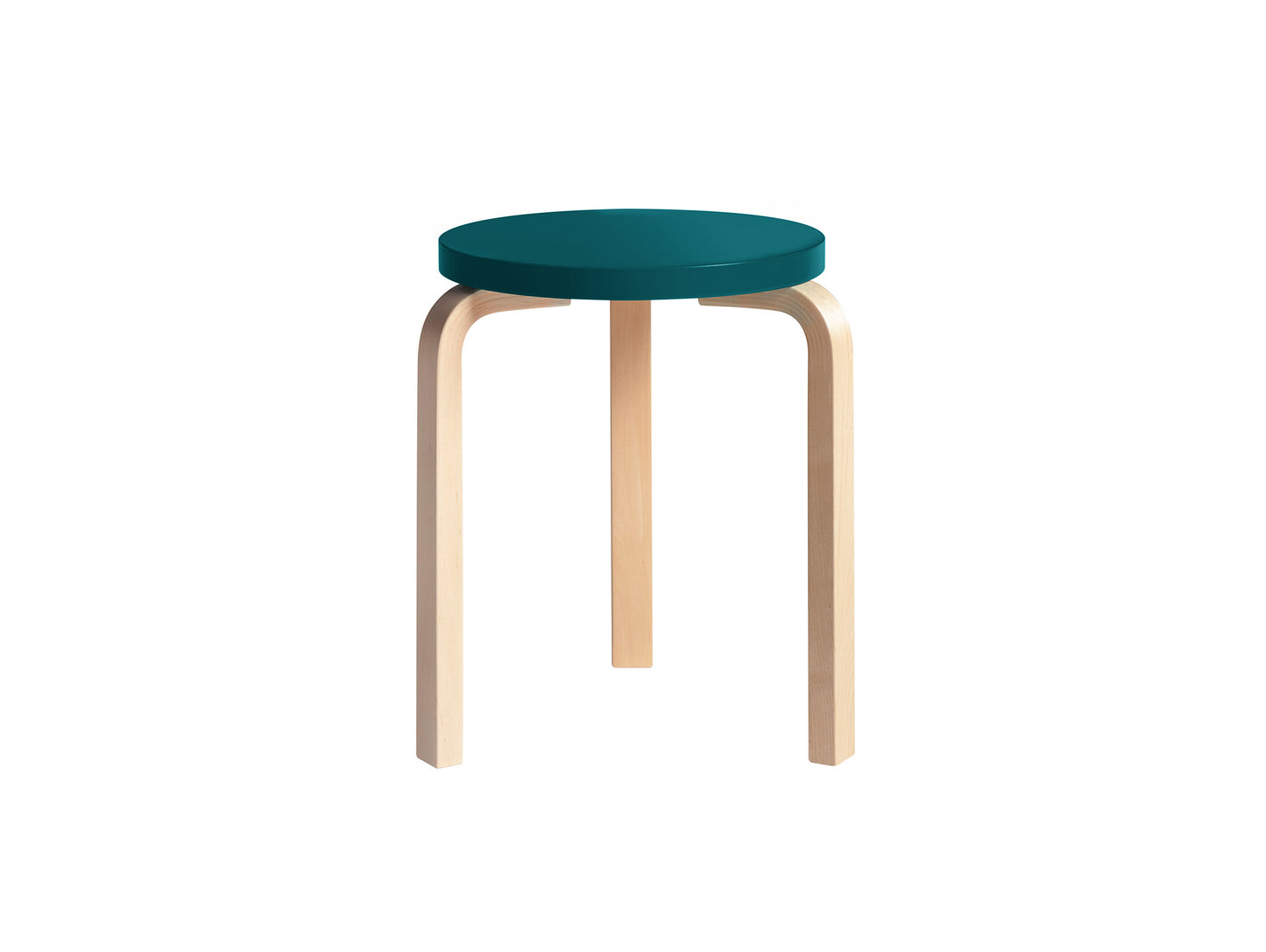 Alvar Aalto Stool 60 by Artek - Petrol Lacquered