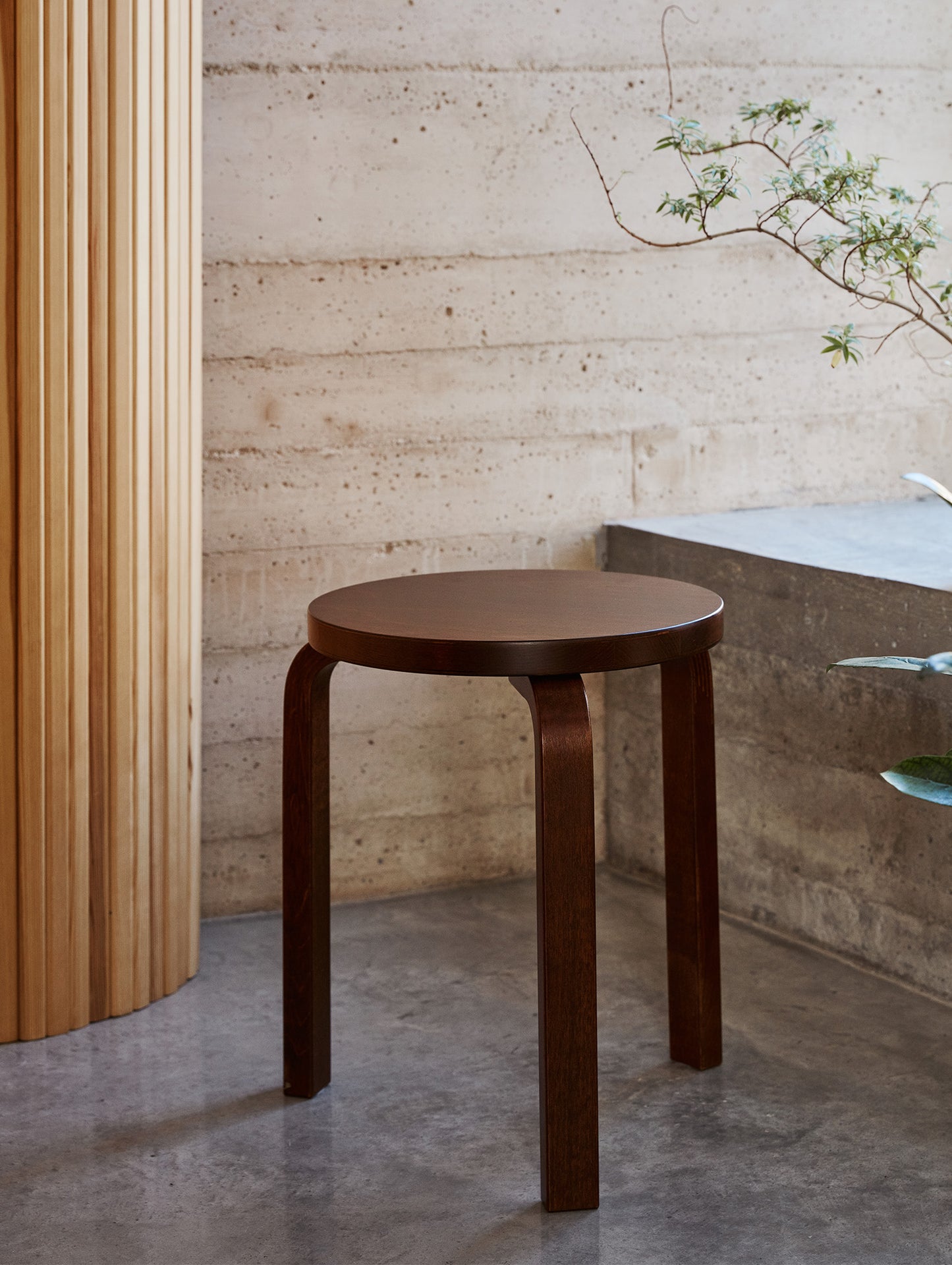 Alvar Aalto Stool 60 by Artek - Walnut Stained