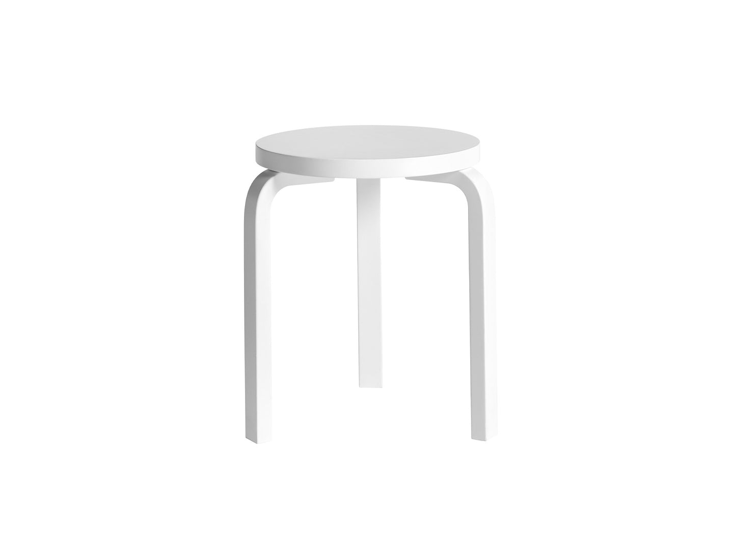 Alvar Aalto Stool 60 by Artek - White Lacquered