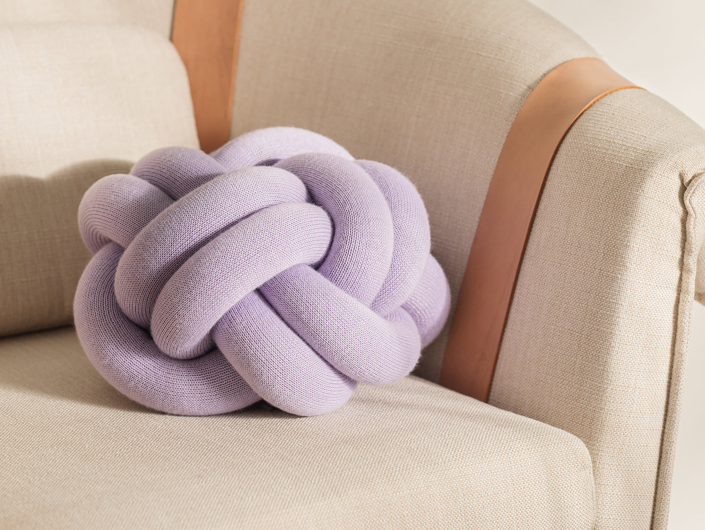 Lilac Knot Cushion by Design House Stockholm