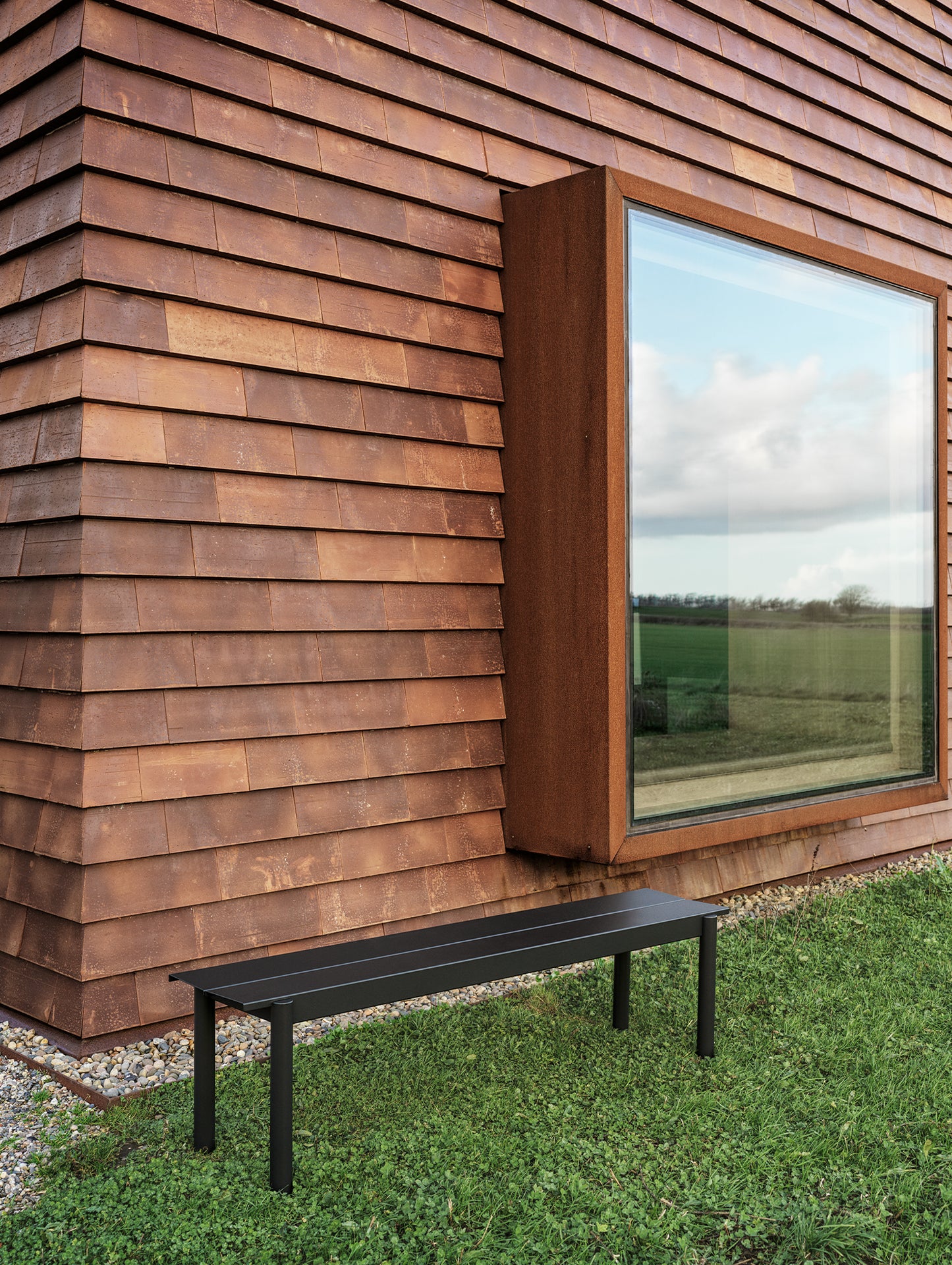 Linear Steel Table and Bench