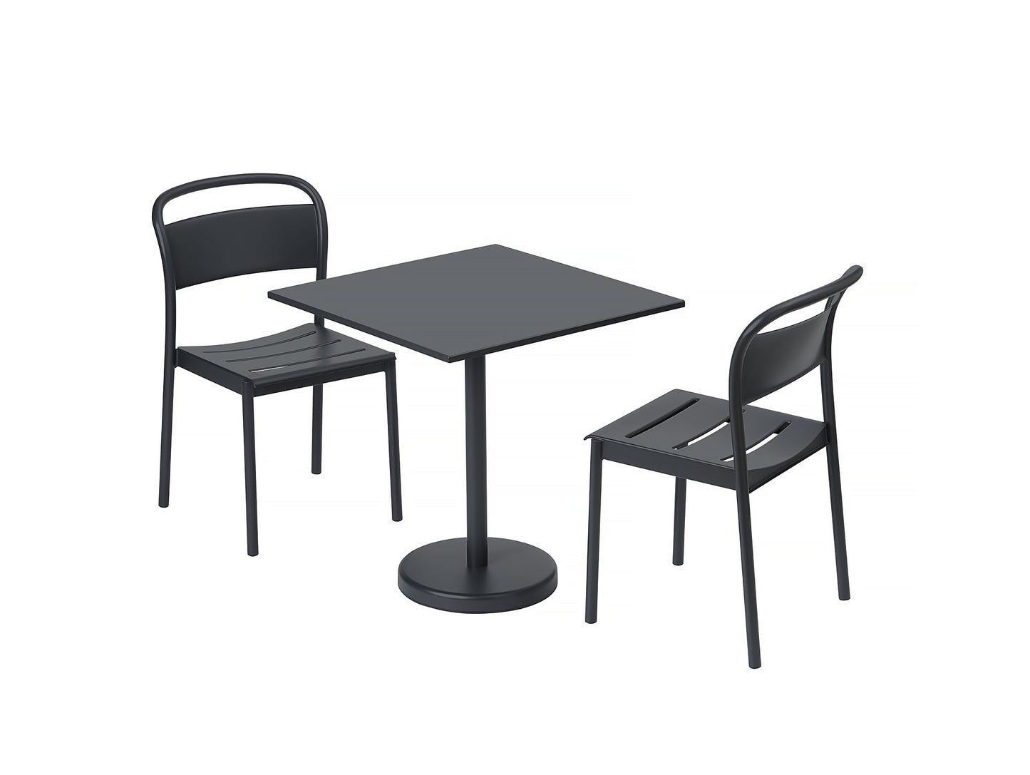 Linear Steel Side Chair in Black by Muuto