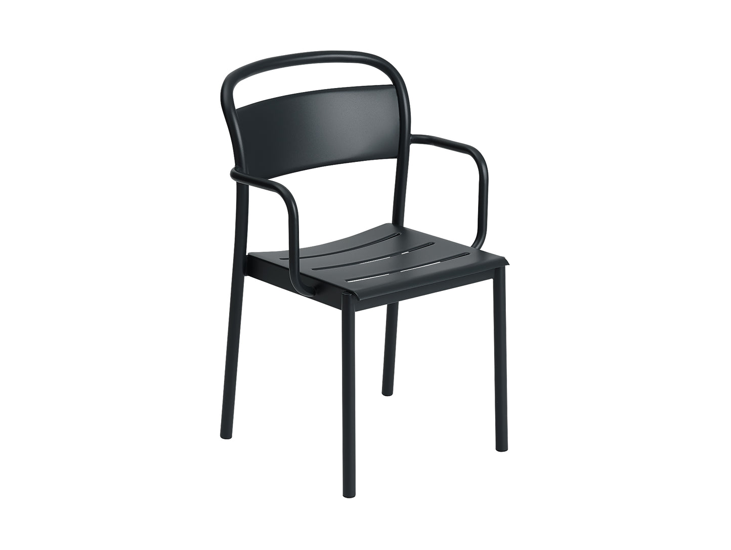 Linear Steel Armchair in Black by Muuto