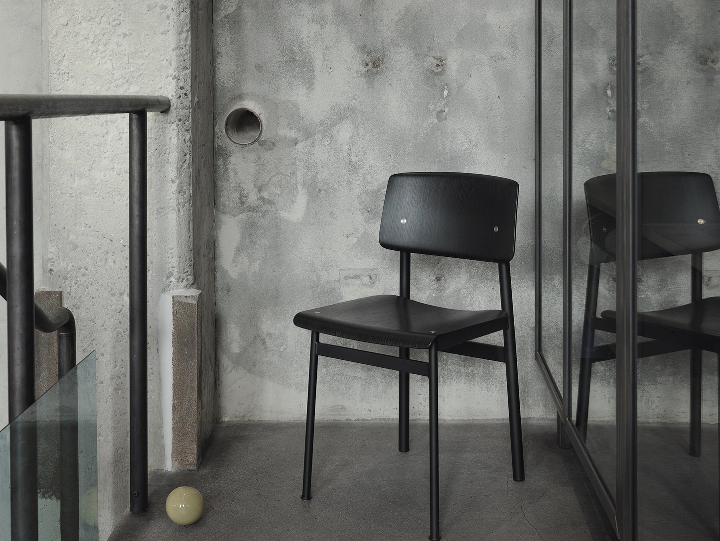 Loft Chair by Muuto - Black Lacquered Oak Veneer / Black Steel Base