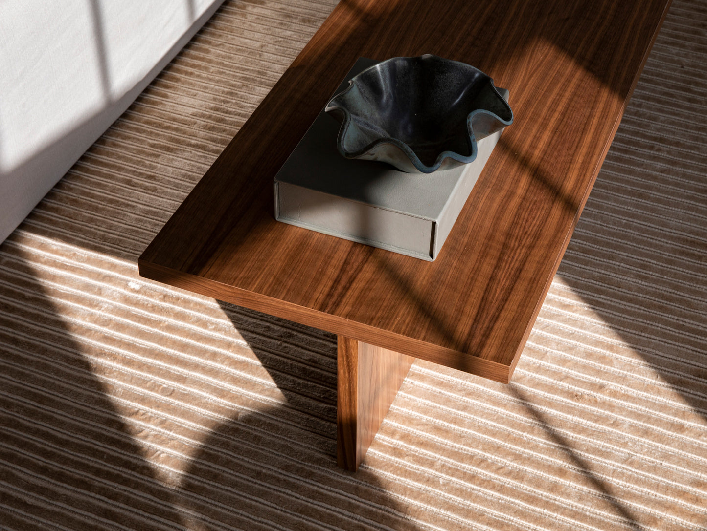 Androgyne Lounge Table by Menu - Walnut Veneer Top / Walnut Veneer Base