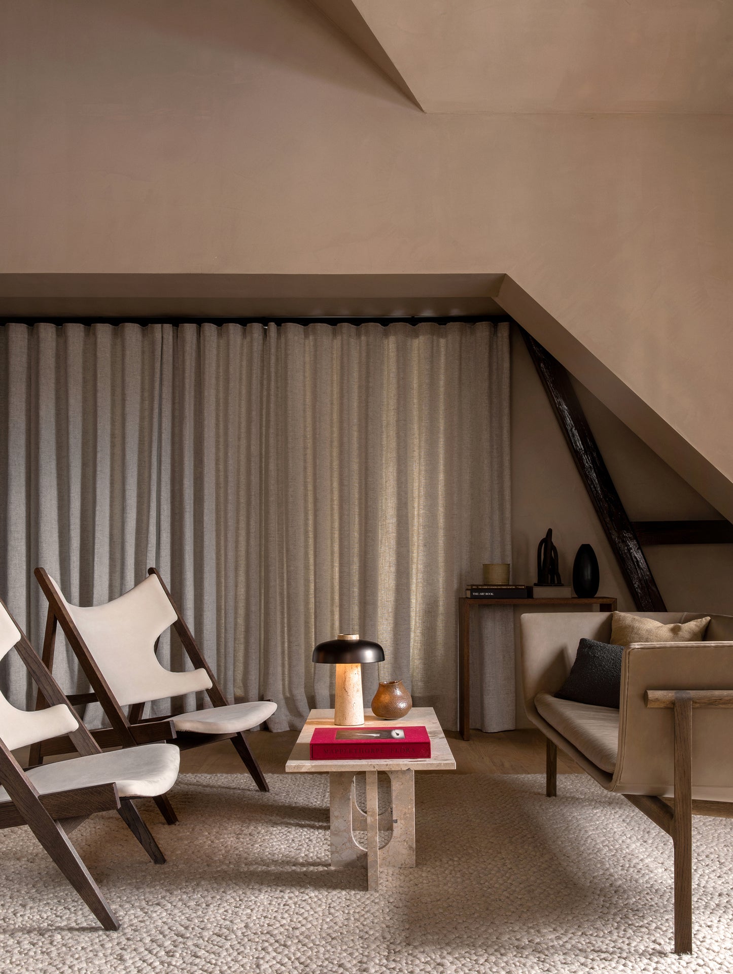 Androgyne Lounge Table by Menu - Kunis Breccia Stone Top / Kunis Breccia Stone Base